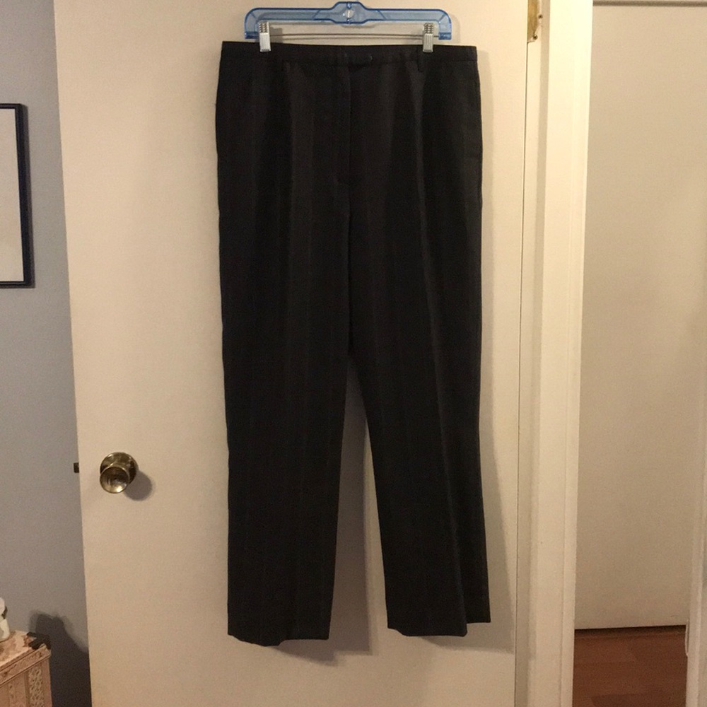 Pendleton pinstriped charcoal gray trousers